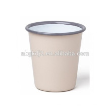 Caneca de copo de esmalte de alta qualidade com cor preta aro laminado para o REINO UNIDO Tumbler Caneca